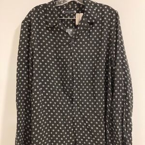 Black Allsaints horseshoe shirt slim fit M Brand New